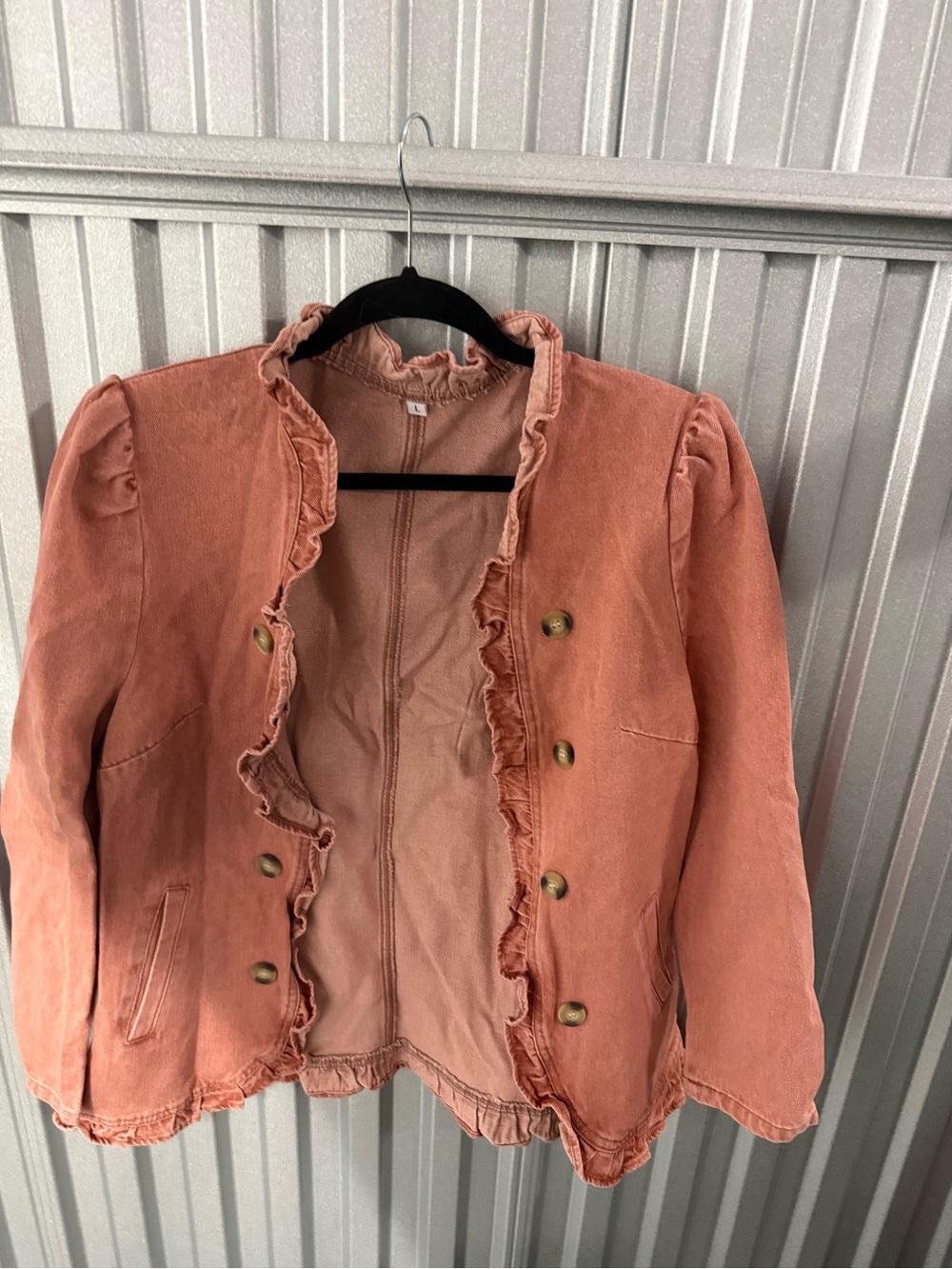 Women's Dusty Rose Ruffle Jacket